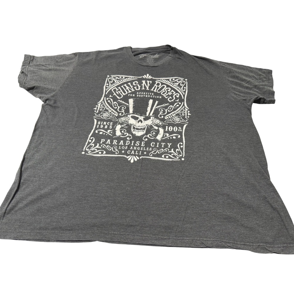 Bravado Guns N Roses Paradise City Graphic T-Shirt Charcoal Gray 2XL